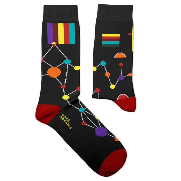 Socken Kunstwerke - Kandinsky "Geflecht von oben"